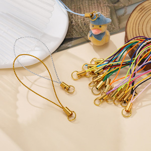 Petit cordon en alliage pour accessoires DIY, sangle de téléphone portable, porte-clés doré et coloré, 12 pouces, polyester plaqué - Product Image 2