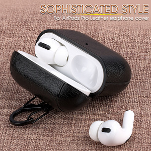 Étui d'écouteurs en cuir Pu avec Logo personnalisé pour <span class=keywords><strong>Airpods</strong></span> 1 2 3 <span class=keywords><strong>Pro</strong></span> - Product Image 2