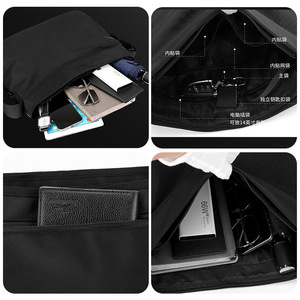 Wepower Men's <b>Shoulder</b> <b>Bag</b> Large Capacity <b>Nylon</b> Crossbody <b>Bag</b> For Everyday Use Spring 2025 - Product Image 5