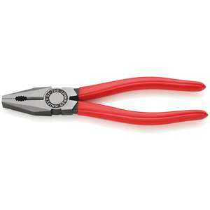 KNIPEX 03 01 200 EAN Alicates combinados recubiertos de plástico negro atramentado 200 mm - Product Image 1