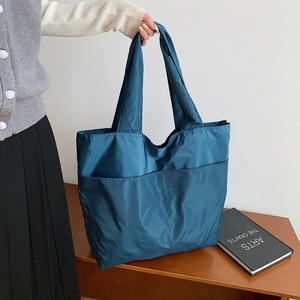 Women's <b>Tote</b> Bag Solid Color Large Capacity Waterproof Oxford <b>Nylon</b> Shopping Travel Shoulder Bag For Women - Product Image 4
