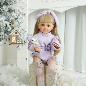 Poupée réaliste en Silicone pour bébé fille, jouet Reborn, 21 pouces, vente en gros - Product Image 2