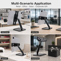 Support de téléphone et tablette de bureau flexible haut de gamme, support de téléphone portable portable en alliage d'aluminium pour bureau, studio d'enregistrement, vente en gros OEM ODM