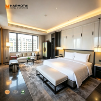 Ensemble de lit contemporain avec rangement pour chambre King Size, personnalisable en gros pour hôtels et appartements 4-5 étoiles, de la marque Beijing Overseas Chinese Hotel