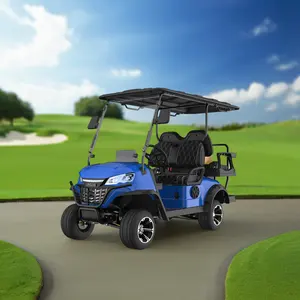 Voiturette de golf électrique 4 places personnalisée, modèle approuvé CE, voiture de chasse et de golf électrique tout-terrain personnalisée