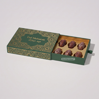 Caja de Cartón Biodegradable Personalizada para Dulces Árabes Eid Mubarak, Caja de Regalo de Lujo para Dátiles con Inserto de EVA