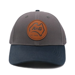 Gorras de Béisbol Unisex de Diseño de Dos Colores, Elegantes, de 6 Paneles, con Cierre a Presión, 100% Poliéster, con Parche de Cuero - Product Image 1