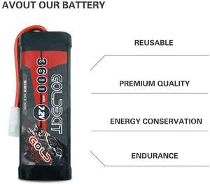 6s 7.2V 3600mAh NiMH Battery with Tamiya Connector for RC Car RC Truck RC Boat - Product Image 3