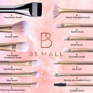 ชุดอุปกรณ์แต่งหน้า23ชิ้นอเนกประสงค์กิ๊บหนีบผม23ชิ้นแปรงรองพื้นแบนสังเคราะห์แปรงแต่งหน้าเครื่องสำอางแปรงแต่งหน้า - Product Image 3