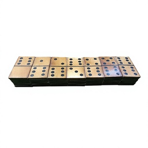 Jeu de dominos double six en résine antique fait main de qualité supérieure – Jeu de table de luxe avec logo personnalisé - Product Image 4