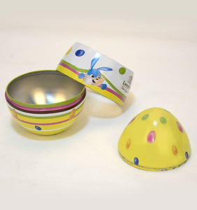 Tin Shapes Custom Giant Easter Egg Shaped Tin Box Metal Boxes For Sale