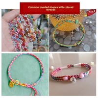 Cordón de Nailon Colorido de 0.8MM 100M/Rollo Hilo para Nudo Chino Macramé Accesorios para Fabricación de Joyería Cordón Trenzado de Jade