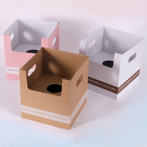 Mùa Thu Trong Màu Sắc Thiết Kế Mới Gấp Hộp Hoa Vuông Cho Tươi Hoa Chai Cơ Sở Hộp - Product Image 3