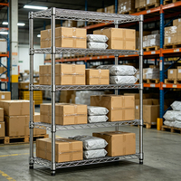 Étagère de rangement sans vis, 5 niveaux, en métal robuste pour le stockage de marchandises industrielles