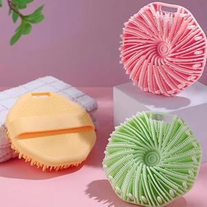 1pc Durable Eco-Friendly Soft Silicone Exfoliating Body Cleansing <b>Brush</b> <b>Shower</b> Scrubber with Gentle Massage for Bath - Product Image 1