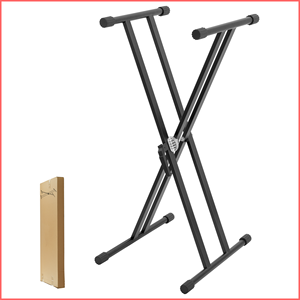 Soporte de Teclado de 2 Niveles Resistente, Diseño Ajustable en Forma de X Doble, Soporte Duradero para Instrumentos Musicales de Fagot, Teclados y MIDI - Product Image 2