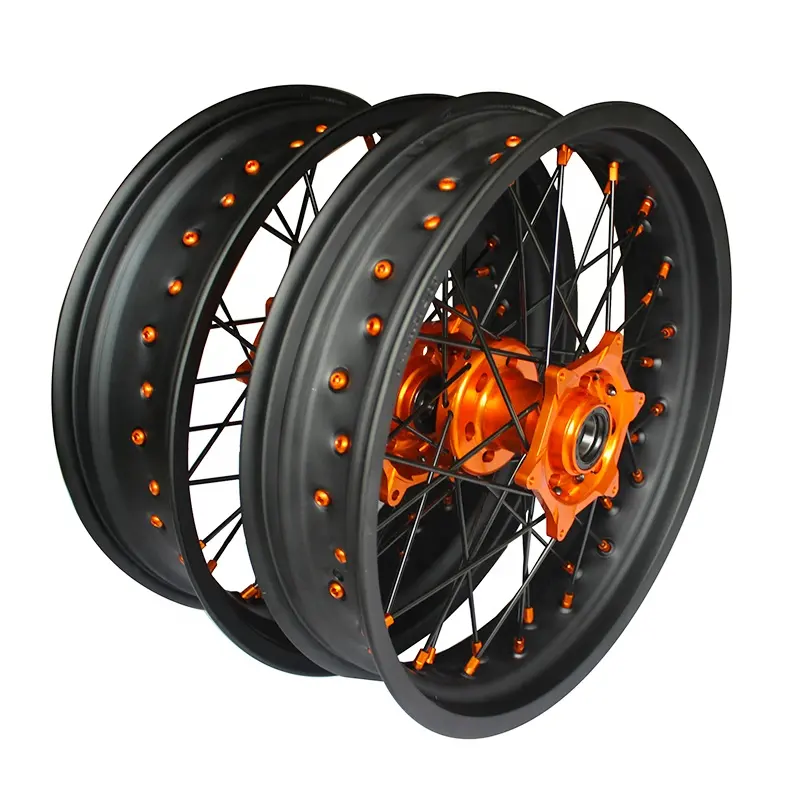 17 inch 36 nan hoa Matte Đen rim anodization hợp kim xe máy nói bánh xe supermoto bánh xe cho KTM EXC sxf SX 250 300 450