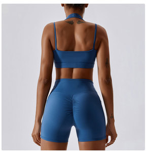 OEM ODM 2025 Vente en gros Soutien-gorge de sport yoga haute résistance pour femmes Cou suspendu Caractéristiques antichoc à séchage rapide Couleurs unies Léopard - Product Image 5