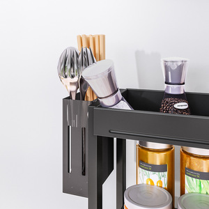 Kitchen <b>Storage</b> Rack Multi Layer Stainless Steel Spice Condiment Organizer Countertop Minimalist Design - Product Image 2