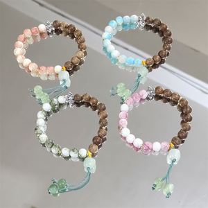Chinese Style 8mm Agalmatolite <b>Beads</b> Tassel <b>Bracelets</b> Handmade Natural Crystal <b>Bead</b> <b>Bracelet</b> Sandalwood <b>Bead</b> Braided <b>Bracelet</b> - Product Image 2