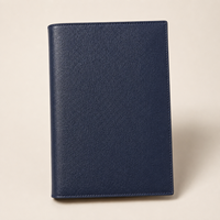 Housse de carnet A5 personnalisée en cuir PU texture Saffiano, couverture souple cousue, avec inserts rechargeables, logo, cadeau