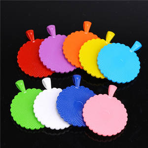 Base ronde incrustée de diamants de 25 mm, accessoire de bijouterie DIY Time Gem, plateau suspendu en alliage coloré - Product Image 2