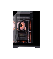 AntarcChill Gabinete High Performance MINI-ITX Desktop Chassis Case Three Sides Tempered Glass Gaming Pc Computer Case Casing