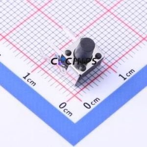 TC-1105AH-8.0H-250 Tactile Switch Through hole Switch Single Pole Single Throw Round Button 2.5N Right Angle Insert - Product Image 1