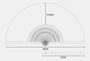 Elegante Abanico Plegable de Seda Blanca, Clásico y Tradicional para Bodas, Decoración del Hogar y Oficina, Grabado Personalizado, Promociones para Fiestas Folclóricas - Product Image 6