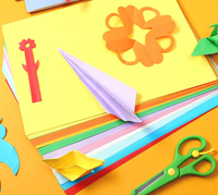 Papier de Construction de couleurs assorties, 50/100 feuilles, format A4, artisanal