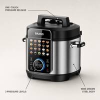 Cuisinière à pression électrique numérique 20-en-1, 5L, 6L, 8L, en acier inoxydable, multifonctionnelle, programmable, cuiseur à riz, cuve intérieure antiadhésive
