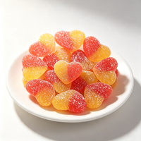 Chinese fabrikant Halal fruit smaak hartvormige gummy snoepjes suikergecoate zachte jelly snoepjes groothandel OEM op maat gemaakt