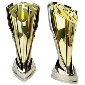 Championship Gold Award Wholesale American Football Best Trophies Cup Metal Souvenir Soccer Folk Art UV Printing Souvenir Custom
