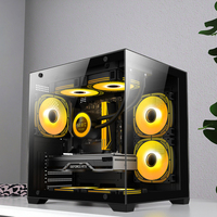 Avec fenêtre de panneau latéral Châssis de jeu noir Radiateur supérieur 240mm 160mm Hauteur du processeur 330mm OEM GPU ATX PSU Vertical MicroATX case pc