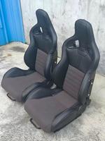 Rennsitze mit Doppelschiene Schwarzes PU-Leder Wildlederfrei für VW Golf R MK7 2014-2019