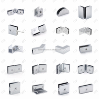 Support mural carré en laiton KKZ pour panneau de verre trempé, pince de fixation pour porte de douche en verre trempé