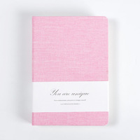 Journal intime A5 en tissu lin, couverture réutilisable, carnet écologique avec pages crème doublées et pochette de livre, personnalisable