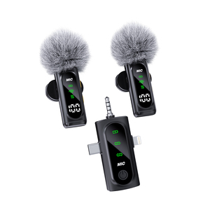 Sistema de Micrófono Inalámbrico Omnidireccional T90 de Cuatro Canales 2.4G <span class=keywords><strong>con</strong></span> Condensador Lavalier y Receptor de 4 Transmisores Integrado - Product Image 4