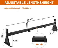 Barres de toit de fourgonnette de vente directe d'usine compatibles pour Chevy Express 1500 2500 3500 Ford Econoline GMC Savana avec gouttière,