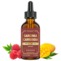 Suplemento de Extracto Herbal de Garcinia Cambogia en Gotas Líquidas de 1000mg, Certificado GMP, Marca Privada OEM, para Mejorar el Metabolismo y la Energía
