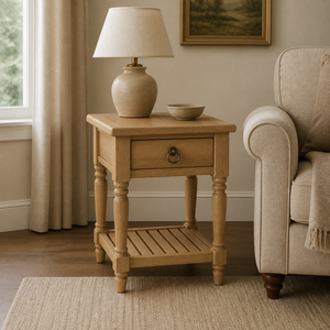 American Solid Wood Sofa <b>Bedside</b> <b>Table</b> with Phone <b>Table</b> Drawer Living Room <b>Table</b> Lamp <b>Antique</b> Luxury Customization - Product Image 2