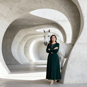 Premium Custom Hot-fix <b>Rhinestones</b> Polyester Abaya <b>Dress</b> for Muslim Women Elegant Evening Party Occasion - Product Image 3