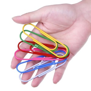 Clips en papier colorés Clips en plastique recouverts de plastique Clips en papier fins Clips en papier colorés de grande taille Marque-page pour la maison le bureau l'école - Product Image 1