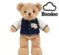 Boneka Beruang Teddy Seragam Baseball Vintage Bordir Boodoo - Kain Super Lembut Pereda Stres Ukuran Besar untuk Anak-Anak dan Dewasa