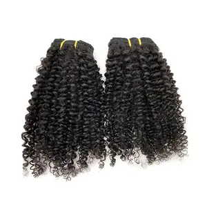 Jerry Curl Clip Trong Phần Mở Rộng Tóc 12A Brazil Con Người Tóc Clip-ins Tự Nhiên Màu Đen Xoăn Chưa Qua Chế Biến Trinh Nữ Tóc Dệt 120 gam/bộ