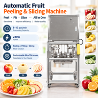 Industriële appel- en peren schilmachine, automatische fruitontpitter en -snijmachine, roestvrijstalen fruitverwerkingsmachine