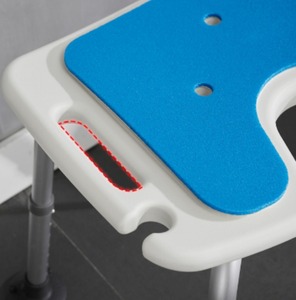 Elderly <b>Shower</b> Stool with Side Handles and Adjustable Height - Product Image 2