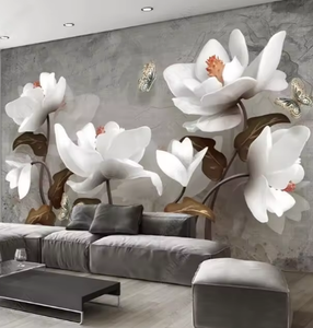 3D Relief Paeonia Floral Mural TV Fond <span class=keywords><strong>Chambre</strong></span> Tête <span class=keywords><strong>De</strong></span> <span class=keywords><strong>Lit</strong></span> Fleur <span class=keywords><strong>Papier</strong></span> <span class=keywords><strong>Peint</strong></span> Applique Murale Intérieur - Product Image 4