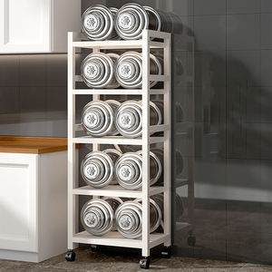 Estante de Cocina Multicapa para el Hogar, Estante de Almacenamiento Funcional para <span class=keywords><strong>Horno</strong></span> y Microondas, Cajón <span class=keywords><strong>Estrecho</strong></span> de Pie, Material Metálico - Product Image 5