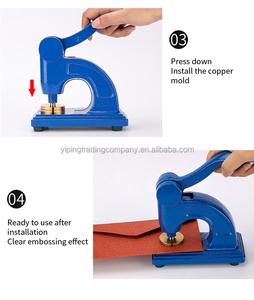 Sceau en métal Zequan, sceau à embosser personnalisé avec logo, <span class=keywords><strong>tampon</strong></span> de <span class=keywords><strong>notaire</strong></span>, diamètre 40 mm, pour usage de bureau - Product Image 4